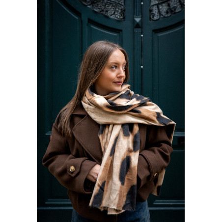 Envoi rapide dans toute la Belgique & paiement sécurisé - écharpe léo fondu beige