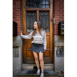 Envoi rapide dans toute la Belgique & paiement sécurisé - Jupe-short grise