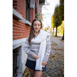 Envoi rapide dans toute la Belgique & paiement sécurisé - Echarpe blanche