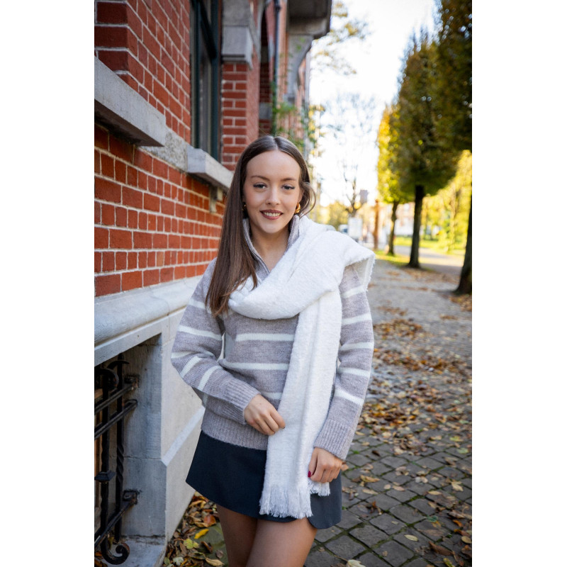 Envoi rapide dans toute la Belgique & paiement sécurisé - Echarpe blanche