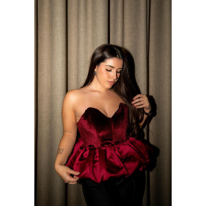 Envoi rapide dans toute la Belgique & paiement sécurisé - Bustier Pourpre Sublime