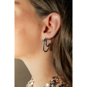 Boucles d'oreilles Duo argenté - Envoi rapide dans toute la Belgique & paiement sécurisé