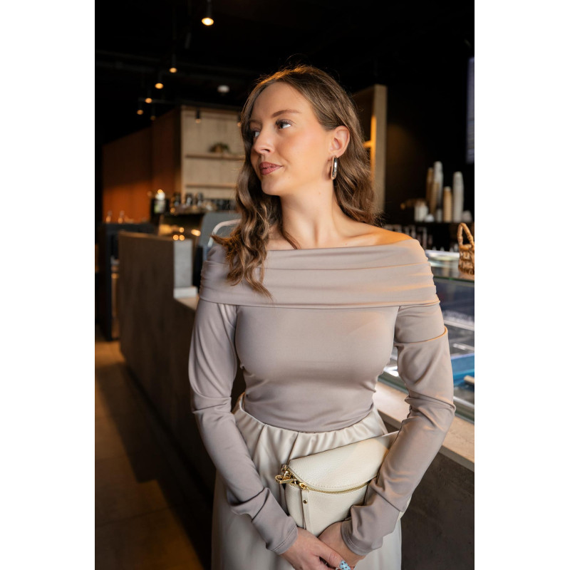 Livraison rapide dans toute la Belgique - Blouse Elégance taupe