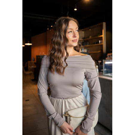 Livraison rapide dans toute la Belgique - Blouse Elégance taupe