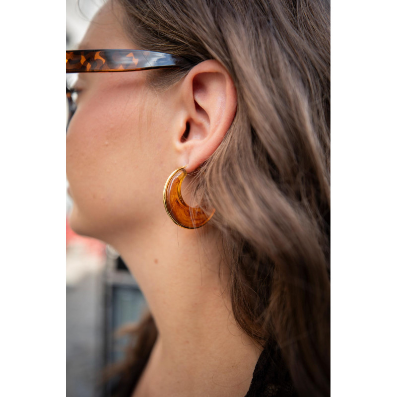 Envoi rapide dans toute la Belgique - Boucles d'oreilles Caramel