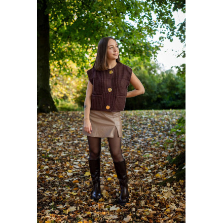 Envoi rapide dans toute la Belgique & paiement sécurisé - Jupe-short en simili cuir